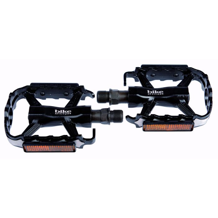 Bike Attitude Pedale MTB M224G-DU 9/16 Alu schwarz-silber main product photo